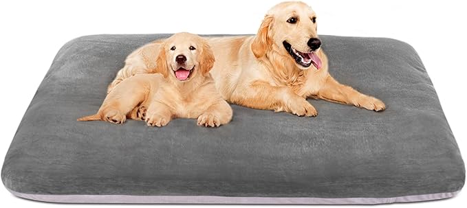 Magic Dog Super Comfy Dog Bed for Large Dogs, 47" Extra Large Washable Dog Bed with Removable Cover, Anti-Slip Bottom & High-Density Foam, Jumbo Size XL Dog Mattress