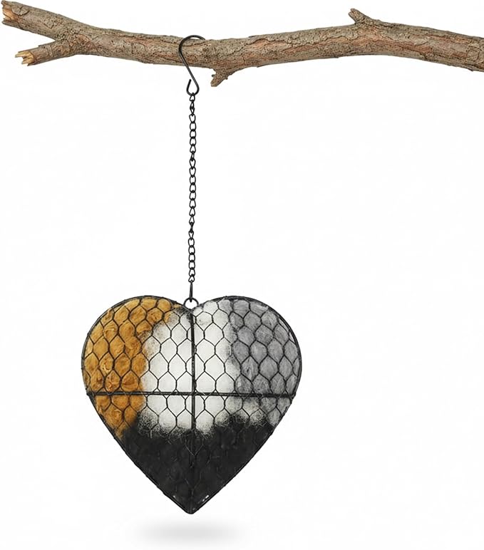 Handmade Fiber Bird Nesting Heart, Alpaca Fiber Bird Material House,Hummingbird Nest Boxes for Outside, Winter Tree Shelter for Wild Birds, Gifts for Hummingbirds Lovers (1 PCS)