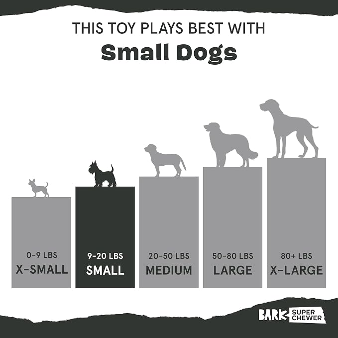 Barkbox Super Chewer Tough Dog Chew Toys for Aggressive Chewers, Plush 2 Toys in 1 (Potato - Small)