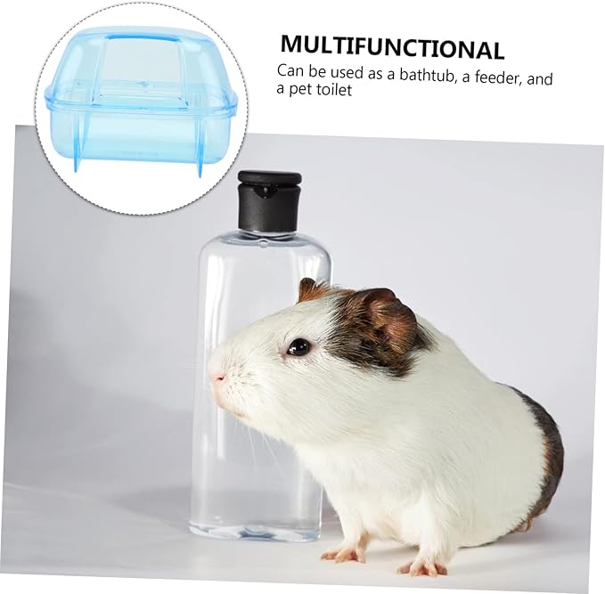 Sosoport Hamster Bath House Chinchilla Dust Bath House for Toy Hamsters Small Pet Shower Basin Bathroom for Little Animal Random Color
