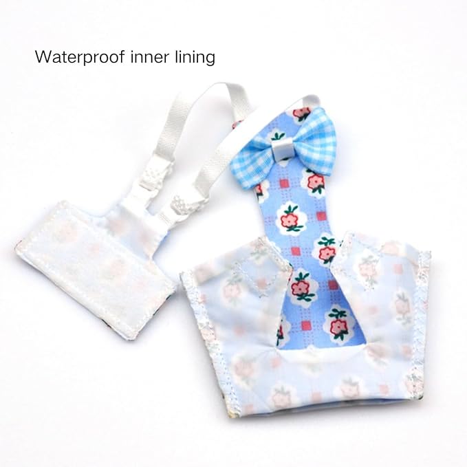 3PCS Bird Diaper with Adjustable Shoulder Strap Washable Parrot Diapers Reusable Bird Flight Suit Nappies Protective Breathable Nappy Clothes for Parakeet Macaw Conure (M)