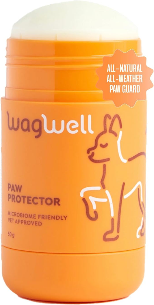 WagWell Paw Protector Dog Paw Balm | Lick-Safe, Vet-Approved Paw & Nose Balm | Microbiome-Friendly, Dermatologist Tested | Hot Pavement & Cold Weather Protection | To Hydrate, Condition & Protect Paws