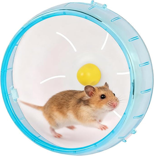 4.7 in Silent Hamster Wheel, Jogging Exercise Hamster Accessories for Cages, Dwarf Hamsters Toys for Golden Silk Shih Tzu Bear to Kill Time and Release Stress (Blue, 12cm)