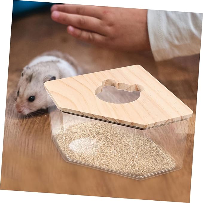 Hemoton Bathroom Toys Hamster Container Sand Bath Sand Clear Dust Bath Small Sandbox for Pet Acrylic