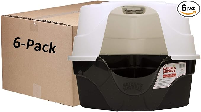 Nature's Miracle Advanced Hooded Corner Litter Box, Pack of 6 (P-5915)
