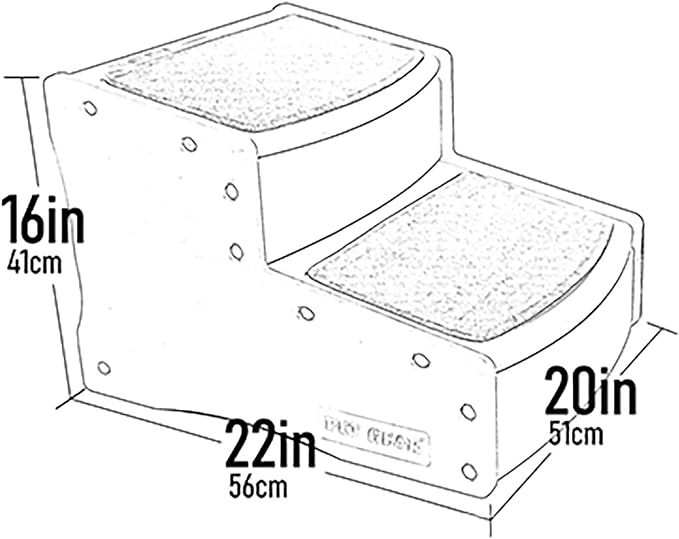 Pet Gear Easy Step II Extra Wide Pet Stairs, Sea Mist | 2 Step, For Cats/Dogs up to 200 pounds, Removable/Washable Carpet, Easy Assembly, No Tools Required