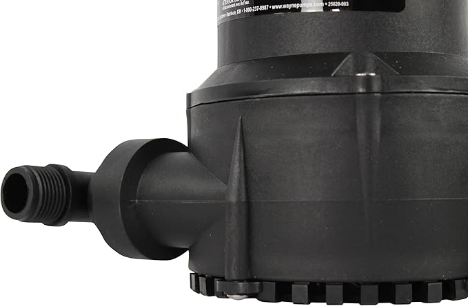 WAYNE RUP160-1/6 HP Reinforced Thermoplastic Submersible Multi-Use Pump - Up to 3,100 Gallons Per Hour - Heavy Duty Multi-Use Pump