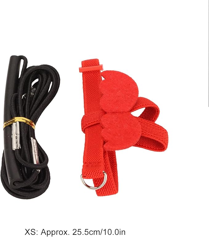 Pet Bird Harness Leash, Lightweight Bird Flying Harness Anti Bite Bird Harness Leash for Parrots Pigeons Lovebird Red