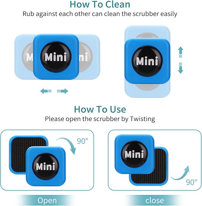 Magnetic Algaes Scrapers for Aquarium Glass Cleaner Scrubber Brush Scratch-Free G Blue