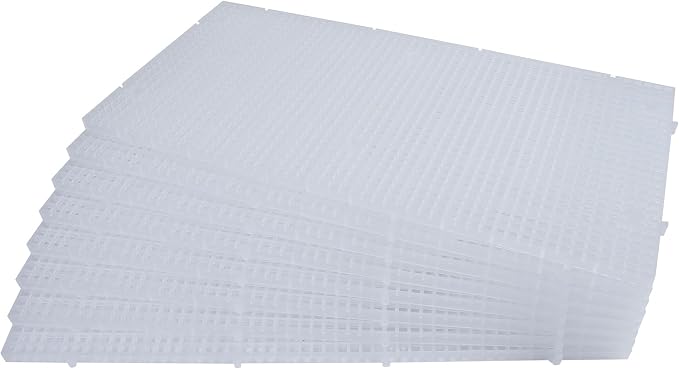 Aquarium Grid Isolate Board Divider Fish Tank Bottom Black Filter Tray Plastic Crate (8pcs)