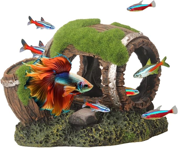 Betta Fish Cave Aquarium Hideout, Aquarium Tank Decor Accessories, Fish Tank Ornament Large