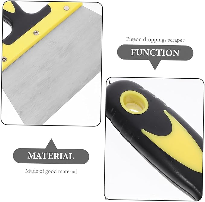 BESPORTBLE Guano Cleaning Scraper Bird Cage Cleaning Tool Stainless Steel Bird Droppings Remover