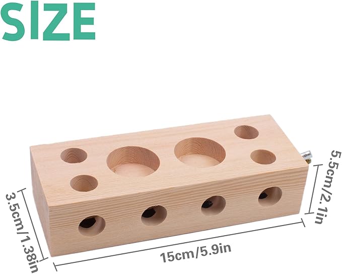 Bird Wooden Block Chewing Toy Parrot Chewing Toy Wood Toys Foraging Training for Small Animals Shredding Biting Wood Bird Cage Accessories Teething for Parakeets Cockatiels Conures Lovebird