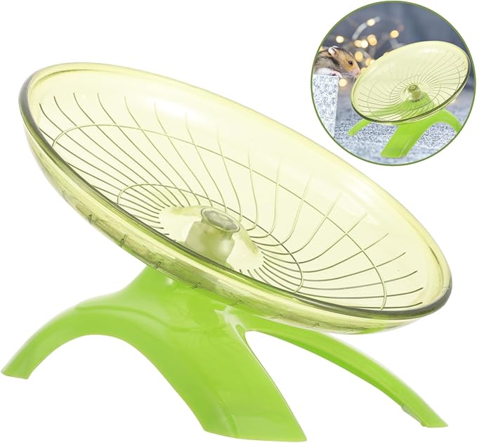 BESPORTBLE Silent Guinea Pig Running Wheel Quiet Exercise Saucer for Hamsters Hedgehogs Mice Pets Smooth Edges Low Noise Design for Active Play Relief