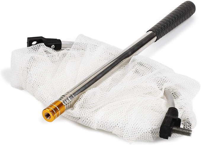 RESTCLOUD Insect and Butterfly Net with 12" Ring, 24" Net Depth, Handle Extends to 59 Inches