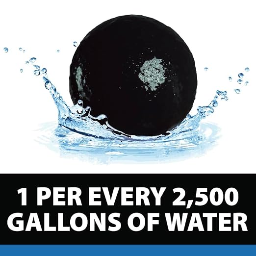 CrystalClear PondShock Ball Freshwater Clarifier, Enzymes Shock Treatment | Natural Live Bacteria Muck & Sludge Remover for Small Outdoor Water Garden Ponds. Koi Fish & Aquatic Plants Safe