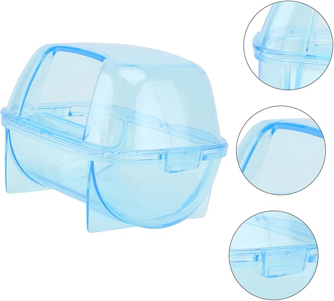 Sosoport Hamster Bath House Chinchilla Dust Bath House for Toy Hamsters Small Pet Shower Basin Bathroom for Little Animal Random Color