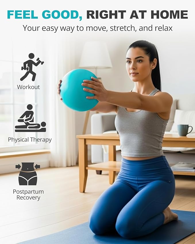 Trideer Exercise Ball for Yoga, Pilates & Fitness – Stability Ball Equipment for Home Gym & Office Chair, Core & Balance Training Accessories, Physical Therapy Equipment, Quick Pump Included, 5 Sizes