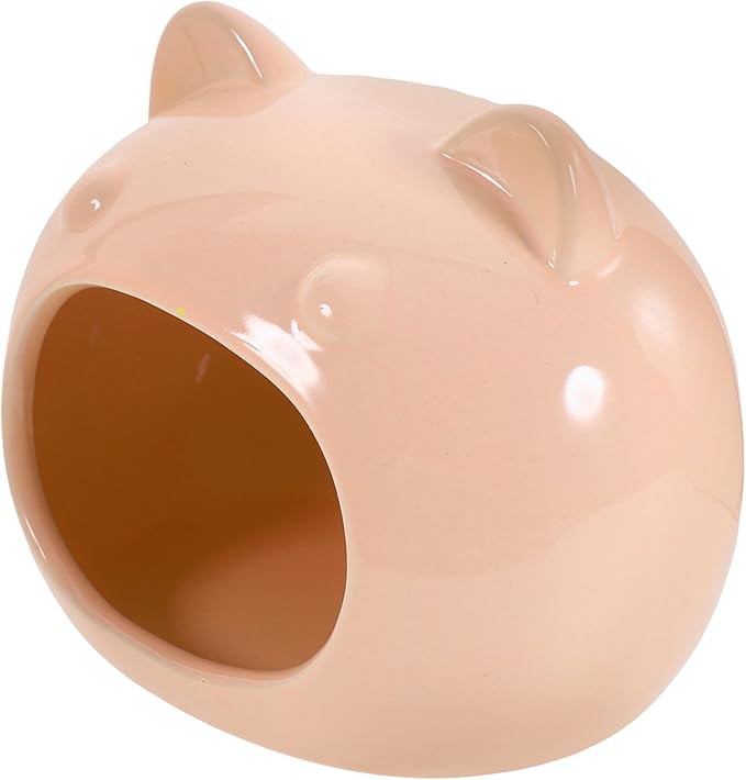 COLLBATH Ceramic Hamster Hideout Small Animal House Cooling Cozy Bed for Hamsters Gerbils Guinea Pigs and Hedgehogs Comfortable Pet Shelter
