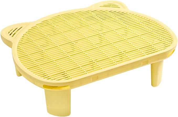 SpaceTime Cat Litter Mat Litter Trapping Mat,20.08"x15.94"x5.91"Large Dual-Layer Cat Litter Box Mat for Kitty,Floor Protection,Waterproof Urineproof(Yellow)