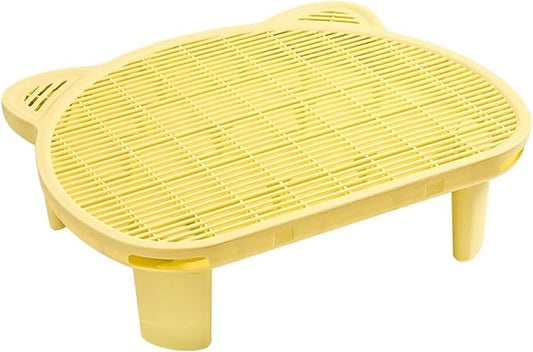 SpaceTime Cat Litter Mat Litter Trapping Mat,20.08"x15.94"x5.91"Large Dual-Layer Cat Litter Box Mat for Kitty,Floor Protection,Waterproof Urineproof(Yellow)