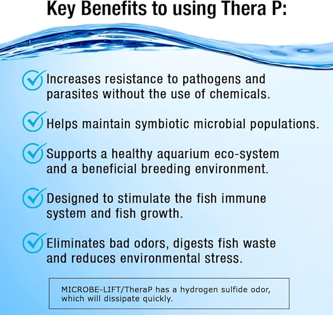 MICROBE-LIFT THERAPH16 TheraP Fish Care Treatment for Freshwater and Saltwater Home Aquariums and Tanks, 16 Ounces (Pack of 4)