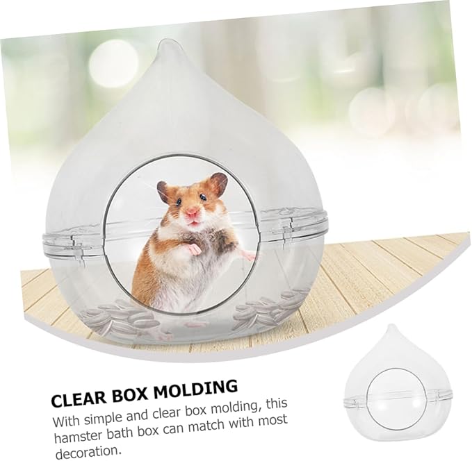 VICASKY Hamster Sand Bath Container Small Pet Dust Bath Case for Chinchillas and Gerbils Easy to and Store Durable Bath Basin for
