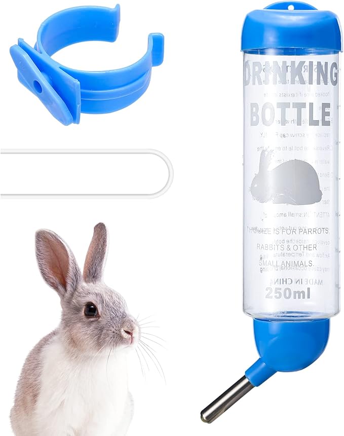 PStarD Moon Small Animals Bunny Hamster Guinea Pig Water Bottle - 8.5 oz, Suitable for Rabbits, Chinchillas, Gerbils, Groundhogs, Squirrels