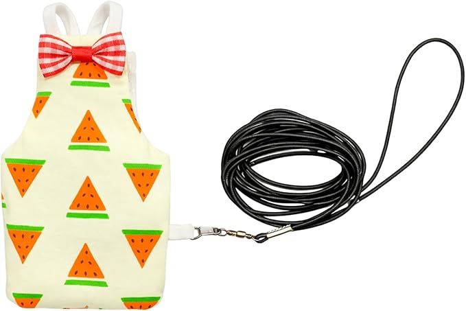 Budgerigar Lovebird Bird Diaper and Leash Set, Small Bird Diaper and Harness, Reusable Flight Suit for Small Parrots Young Cockatiels Conure/Adult Parakeet Lovebird (M)