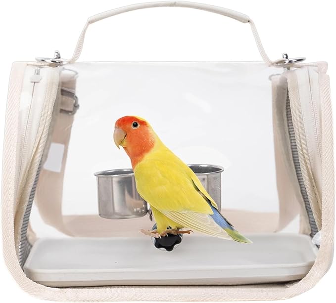 Bird Carrier,Bird Transport Bag with Perch | Lightweight Parakeet Cage | for Parrot Parakeet Cockatiel Conure Cockatoo Outdoor Travel Camping Road Trip Vacation