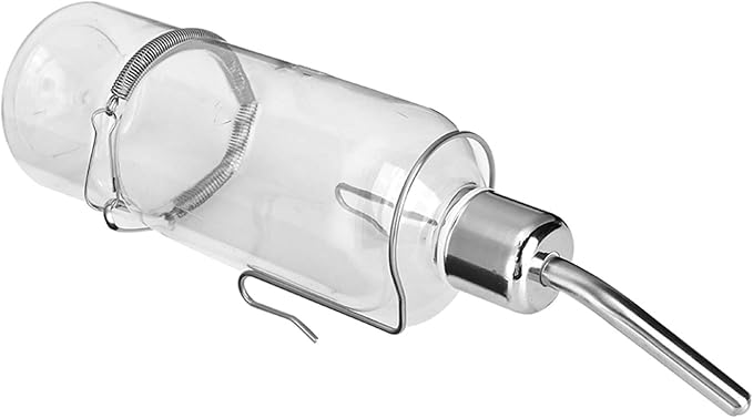 Parrot Water Feeder, No Drip Small Animal Water Bottle Hanging Water Feeding Bottle for Birds Small Animals Hamster Rabbit Chinchilla Ferret(S)