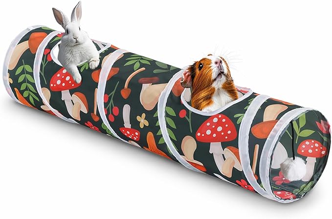 Rabbit Toys, Large Bunny Hideout Tunnel and Tube for Rabbit Guinea Pig Chinchilla Ferret Rat