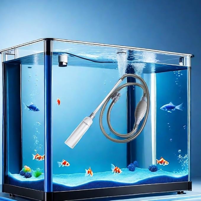 Aquarium Vacuum Gravel Cleaner, Aquarium Siphon, Aquarium Cleaning Tools, Fish Tank Cleaner, Long Hose & Cleaning 1.7m Long, Water Change and Sand Washing, Medium,Small - Fish Tanks