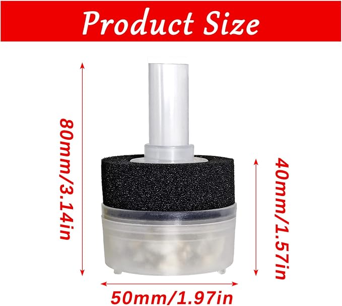 4 Pcs Small Sponge Filters for Aquarium, Up to 5 Gallon | Air-Driven Mechanical Filter, Fish Tank Accessory for Shrimp/Betta/Goldfish