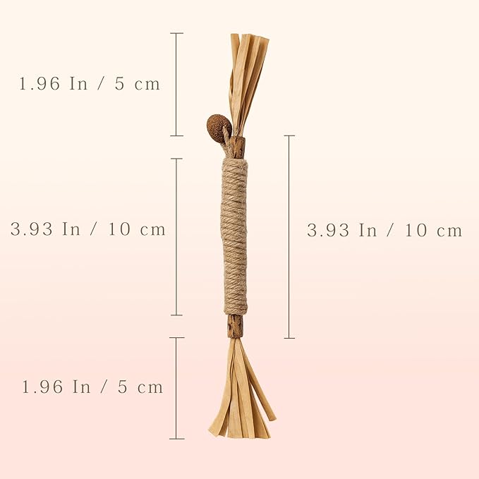 Natural Silvervine Cat Chew Sticks Set of 3-Pieces, Edible Kitten Teeth Cleaning Toys, Dental Care Lick Treats