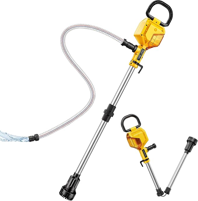 Brushless Stick Water Transfer Pump Compatible with DeWalt 20V Battery | (Tool Only,No Battery),720GPH Cordless Submersible Utility Pump with 36"Aluminum Barrel for Pool,Garden,Pond & Flooded Areas