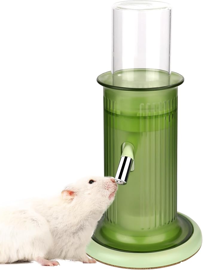 Mini&moe Hamster Water Bottle No Drip – 4 oz Guinea Pig Water Bottle for Glass Tank with Stand Leak Proof Small Animal Water Dispenser for Gerbil Chinchilla Ferret Squirrel Hedgehog