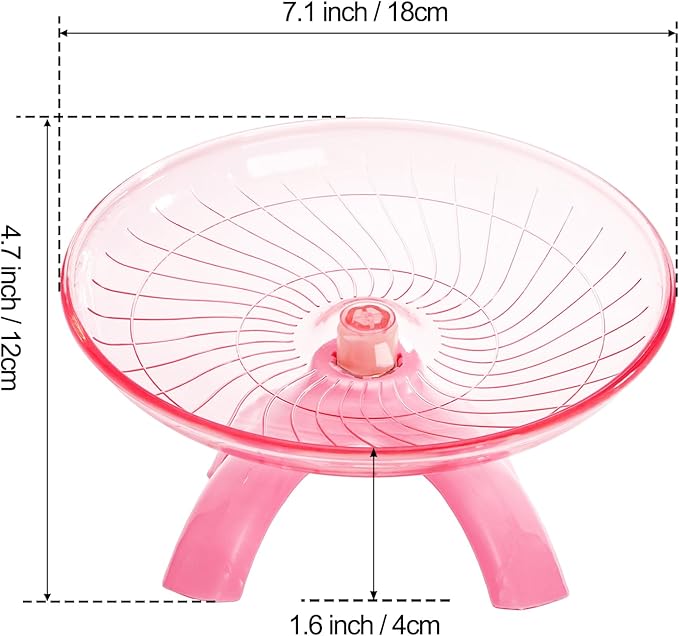 Foraineam 3 Pieces Silent Hamster Wheel, Hamster Flying Saucer, Quiet Spinner Running Exercise Wheels for Dwarf Hamsters, Gerbils, Mice, Hedgehogs, Guinea Pigs and Other Small Pets