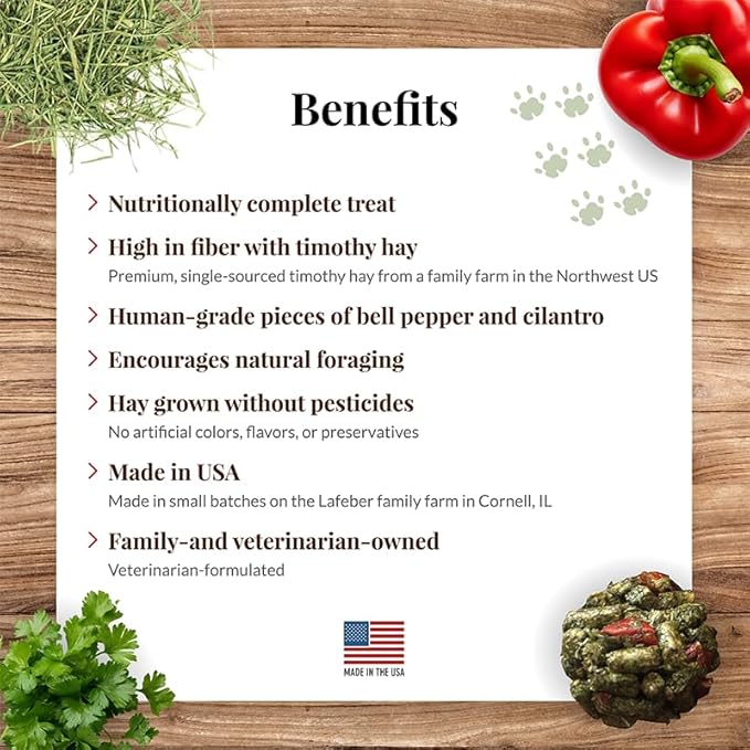 LAFEBER'S Hey!Berries for Guinea Pigs 5 oz (Bell Pepper and Cilantro)