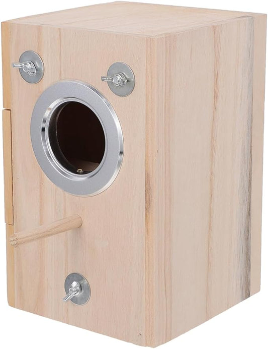 BESPORTBLE Small Bird Nesting Box: Vertical Paulownia Wood Breeding Incubator for Parakeets Cockatiel Conure - Inside Cage House