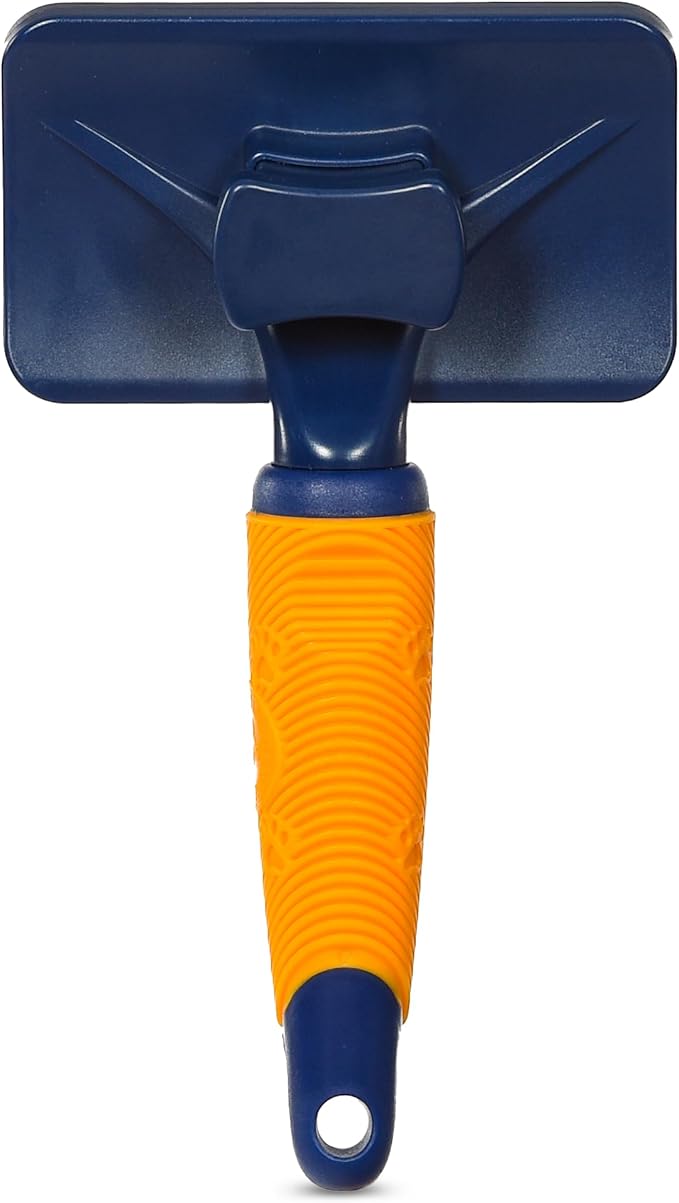 Arm & Hammer Deodorizing Slicker Brush for Dogs, Fragrance Transfer Technology with Baking Soda, Self-Cleaning Button, Removes Loose Fur & Tangles, Dog Grooming Brush, Sweet Lily & Vanilla