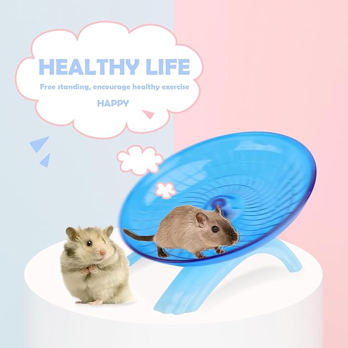 Blue Large Table Lamp Shades Large Flying Saucer for Rats Chinchilla Toys Run Disc Hamster Cage Pet Exercise Toy Hamster Flying Saucer Ball 10 Inch Rat Wheel 30cm Mute Cd