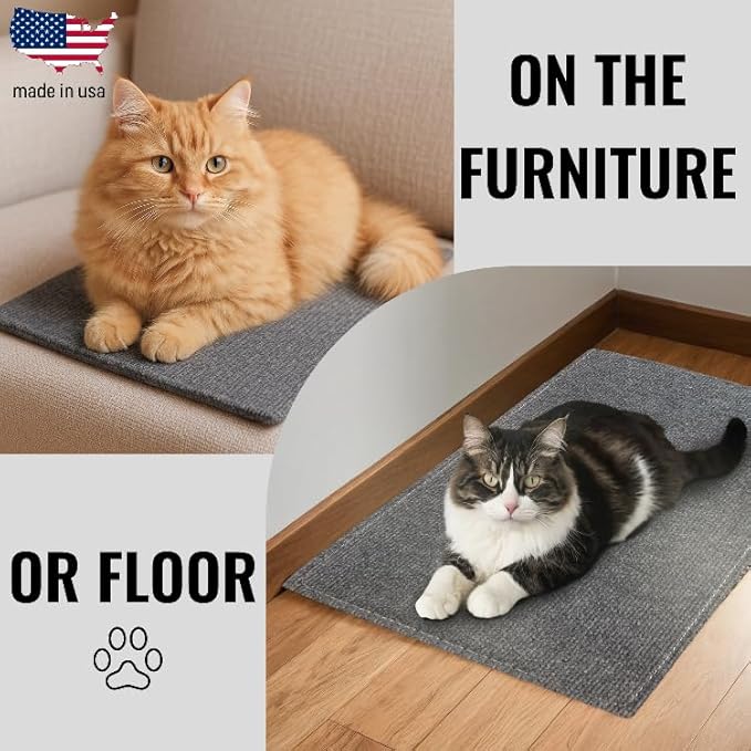 Wall Cat Scratcher – Stops Wall & Corner Scratching – Double-Sided Carpet Wall Mounted Cat Scratcher – Corner Cat Scratcher – Wall Scratchers for Indoor Cats