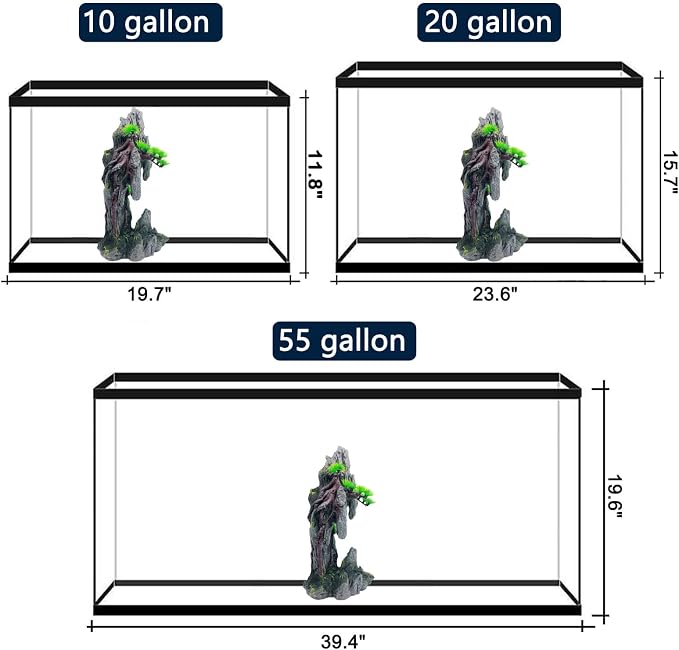 Tall Aquarium Mountain View Stone Decorations Aquarium Rock Cave | Landscape Artificial Mountain View Ornament Fish Tank Hideouts for Betta Hiding Aquarium Plants Supply