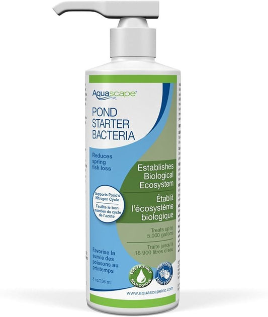 Aquascape 96013 Pond Starter Bacteria Treatment Liquid 250 ml/8.5 oz for Water Feature Ecosystem, Small