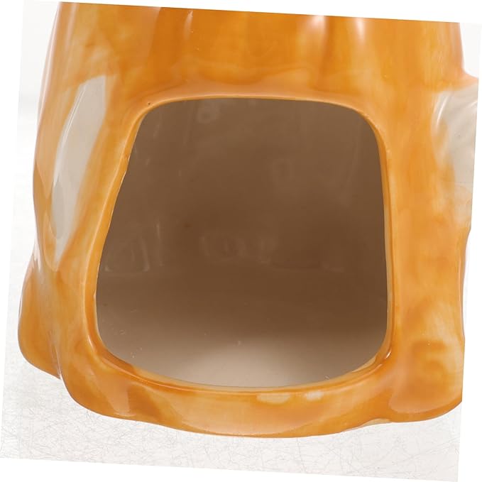 Ceramic Hamster Hut Small Animal Nest Stable Hideout Smooth Surface Comfortable Resting Area for Hamsters and Small Pets Cage Decor Idea