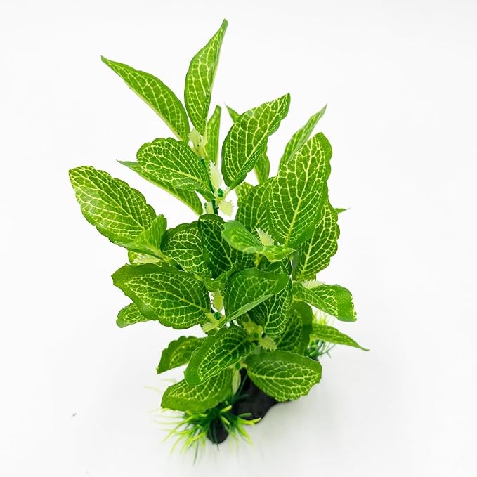 2pcs Set Aquarium Decor Plants Betta Fish Tank Decorations Soft Silk Artificial Plant Goldfish Waterscape Fish Hides Snake Tank/Reptiles Plants (Green-2pcs-Set)