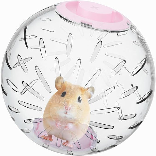 7.9 inch Hamster Ball, Exercise Toys, Running Clear Plastic Balls, Large Space, Easy to Clean, Portable Cage, for Small and Medium Hamsters, Syrian Dwarf Hamster