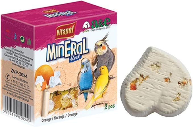 a&e Cage Company Orange Infused Bird Mineral Block