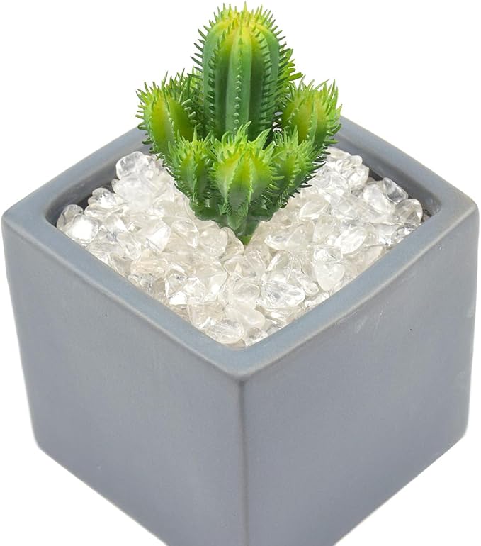 WAYBER Natural Crushed Clear Quartz Decorative Crystal Gravel, 2 Pounds | Toxin-Free, Fade-Resistant, Ideal for Reiki Healing, DIY Crafts, Vase Filler, Aquarium & Bonsai Decoration